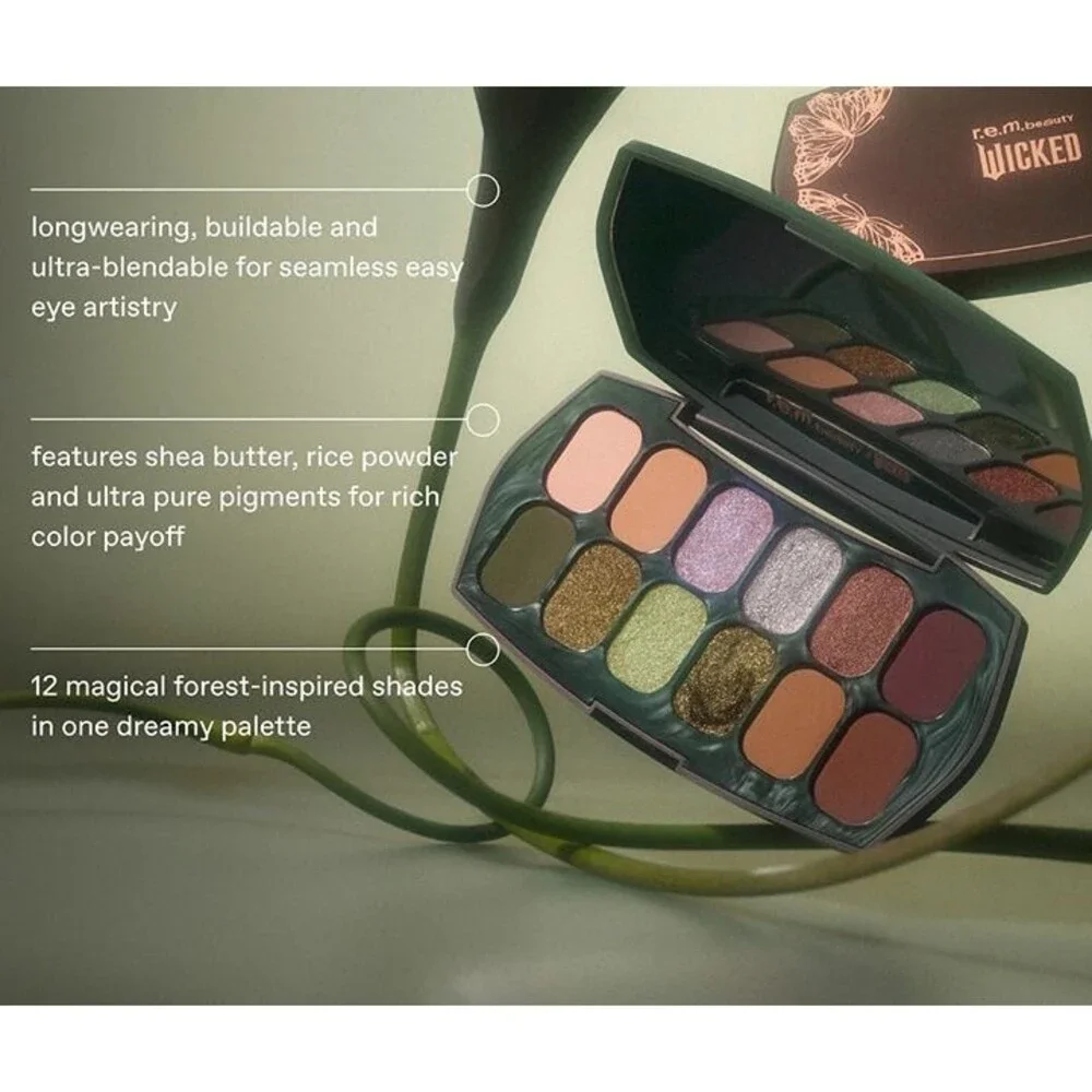 r.e.m. beauty x Wicked: For Good Ozian Forest Eyeshadow Palette BNIB